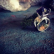 Prstene - Strieborný prsteň Kráľovná - ametyst - 15203984_