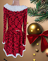 Detské oblečenie - Vianočné šaty / ručne pletené - 15202862_