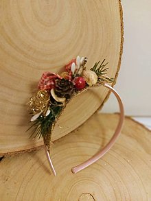 Ozdoby do vlasov - Vianočná čelenka"Vianočné oriešky" - 15202397_