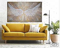 Obrazy - "Strážny anjel" 3D maľba - 15204002_