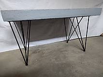 Nábytok - Predám masívny betónový stôl - 15204867_