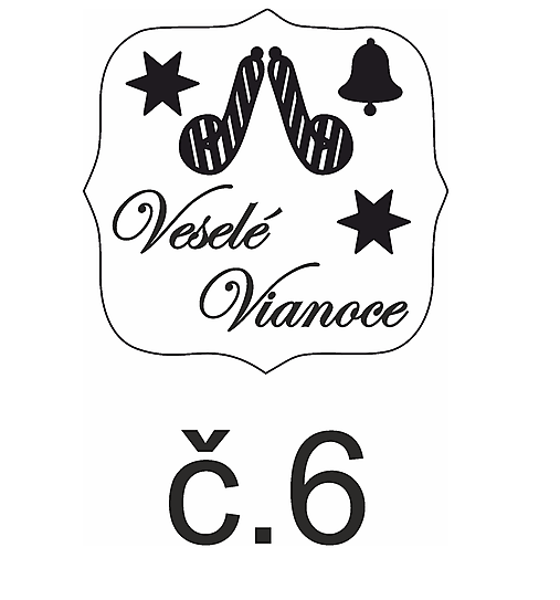 Materiál ručne robený - Vianočné razítko 6 - 15203599_