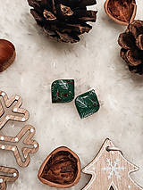 Náušnice - Vianočné náušnice CHRISTMAS FOREST (Zaoblené (1cm)) - 15205573_