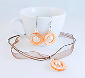 Sady šperkov - Souprava s oranžovými donutky - 15205128_