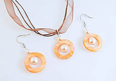 Sady šperkov - Souprava s oranžovými donutky - 15205129_