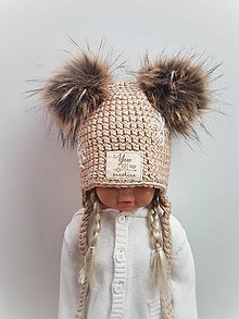 Detské čiapky - Zimná čiapka UNI (béžová, chlapec/dievča) YOU ARE MY SUNSHINE - 15208022_