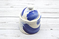 Nádoby - Cukornička (Modrou maľované) - 15205637_