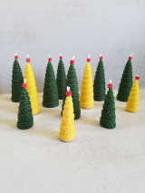 Sviečky - Sviečka z vosku - vianočný stromček - 15208155_