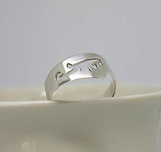 Prstene - Strieborný prsteň - lúka - 15205163_