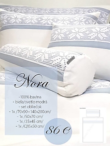 Úžitkový textil - posteľná bielizeň NORA B skladom - 15208024_