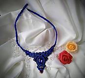 Náhrdelníky - Modrý náhrdelník - 15206313_