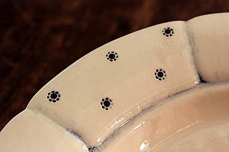 Nádoby - Ručně vyráběná porcelánová Dětská miska (drobné kytičky kobalt) - 15208060_