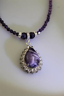 Náhrdelníky - Ametyst náhrdelník luxusný - 15211186_