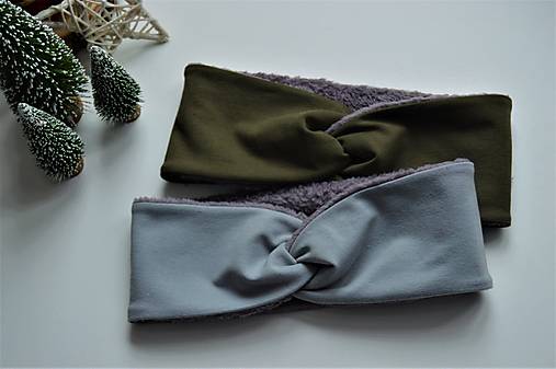 Čiapky, čelenky, klobúky - Turban čelenka - zateplená - 15210299_