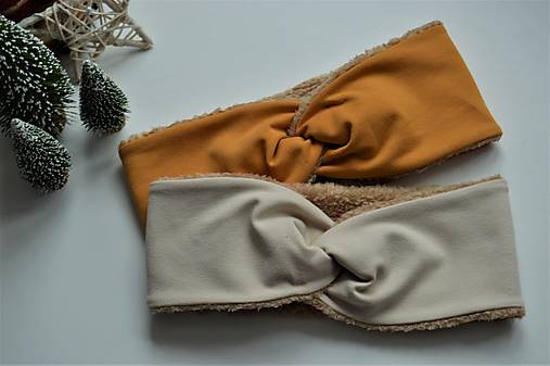 Čiapky, čelenky, klobúky - Turban čelenka zateplená - 15210388_