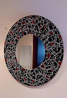 Zrkadlá - Sklenené mozaikové zrkadlo - 15208827_