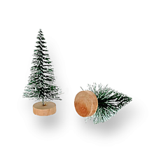 Polotovary - Dekoračný vianočný stromček zasnežený zelený H52356 - 15208472_