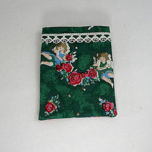 Úžitkový textil - Maličké vrecko s anjelikmi -Perfectly Imperfect (s čipkou) - 15212592_