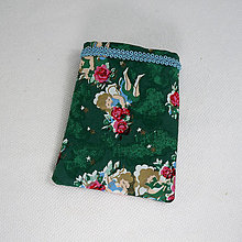 Úžitkový textil - Maličké vrecko s anjelikmi -Perfectly Imperfect (s modrým prámikom) - 15212593_