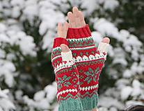 Rukavice - Najvyrukavičkovanejšie merino nórske rukavice bezprstové - 15211431_