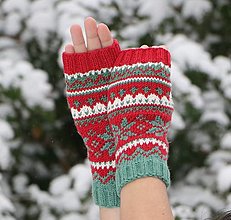 Rukavice - Najvyrukavičkovanejšie merino nórske rukavice bezprstové - 15211430_
