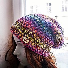 Čiapky, čelenky, klobúky - Crazy Color čiapka - 15211869_