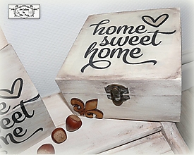 Úložné priestory & Organizácia - Krabica "Sweet home" - 15212048_