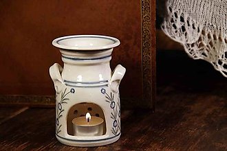 Svietidlá - Ručně vyráběná porcelánová Aromalampa (kytička 1) - 15213518_
