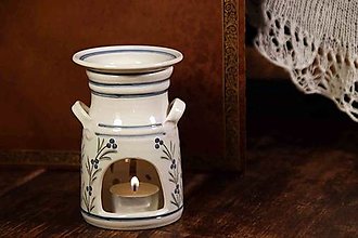 Svietidlá - Ručně vyráběná porcelánová Aromalampa (kytička 2) - 15213519_