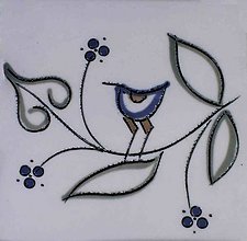 Svietidlá - Ručně vyráběná porcelánová Aromalampa (ptáček) - 15213524_