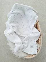Detský textil - 2 dielna mušelínová sada " tuľkacia deka" a plochý vankúš - 15215133_