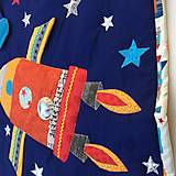 Detský textil - Hracia deka "Do vesmíru!" - 15214697_