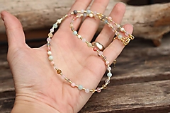  - Náhrdelník - choker - mix minerálov - 15214168_