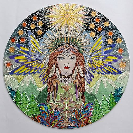 Obrazy - osobná mandala Mirka - 15214664_