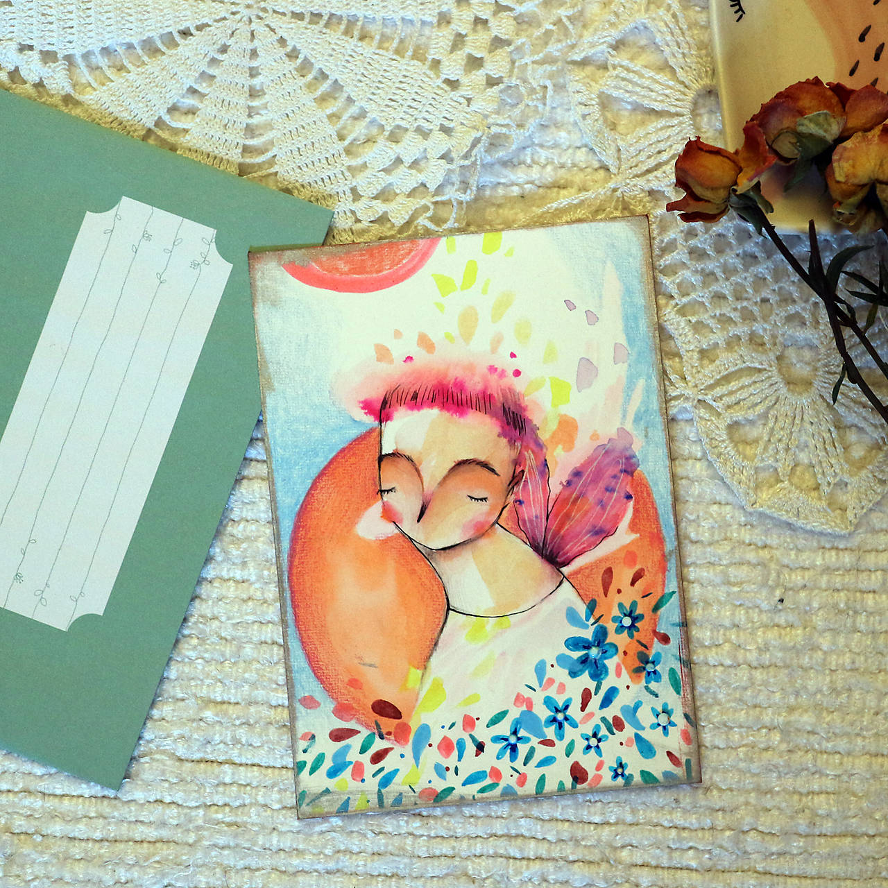 Víla/ drobný originál- pohľadnica