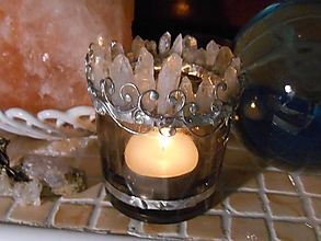Svietidlá a sviečky - krištáľový svietnik-liečivá sila krištálu - 15216775_