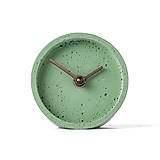 Hodiny - Zelené stolné hodiny z betónu CT100704 - 15216960_