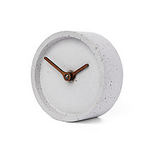 Hodiny - Sivé stolné hodiny z betónu CT100104 - 15216859_