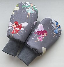 Detské doplnky - Softshellové rukavice-Víly - 15216385_