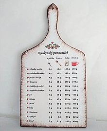 Tabuľky - Kuchynská váha - drevená tabuľka do kuchyne - 15217935_