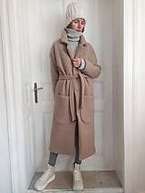 Bundy a kabáty - //Predĺžený vlnený kabát svetlo hnedý// - 15218499_