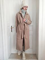 Bundy a kabáty - //Predĺžený vlnený kabát svetlo hnedý// - 15218501_