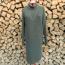 Šaty - Pleteninové šaty s rolákom (Zelená) - 15218136_