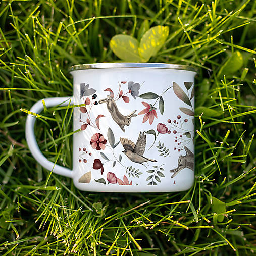 Nádoby - FOREST smaltovaný hrnček - 15218506_