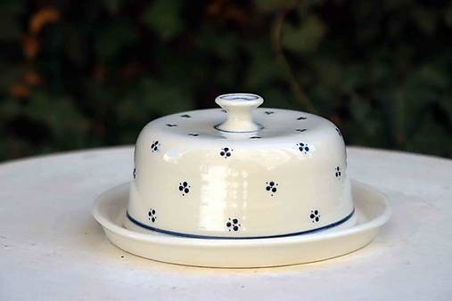 Nádoby - Ručně vyráběná porcelánová Máselnice (trojtečky) - 15218993_