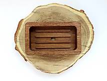Nádoby - Mydelnička - orechové drevo - 15220231_