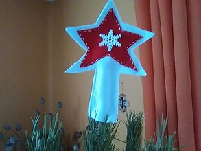 Dekorácie - Vianočný špic na stromček z filcu - 15220281_