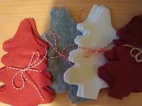 Úžitkový textil - vianočné vrecko  na príbor-  stromček 4ks - 15220311_