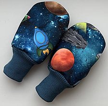 Detské doplnky - Softshellové rukavice-planety - 15219987_