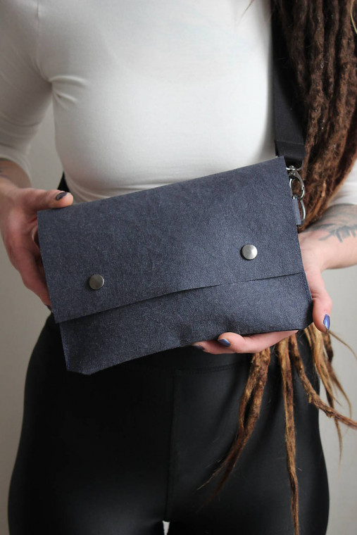 Kabelky - Papírová crossbody // dark blue - 15220275_